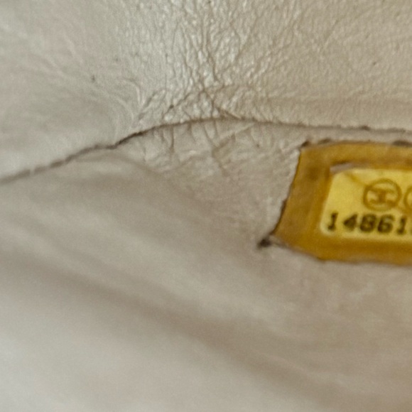 SOLD - CHANEL Beige Caviar Classic Double Flap Medium GHW Series 14 with card - Picture 17 of 17